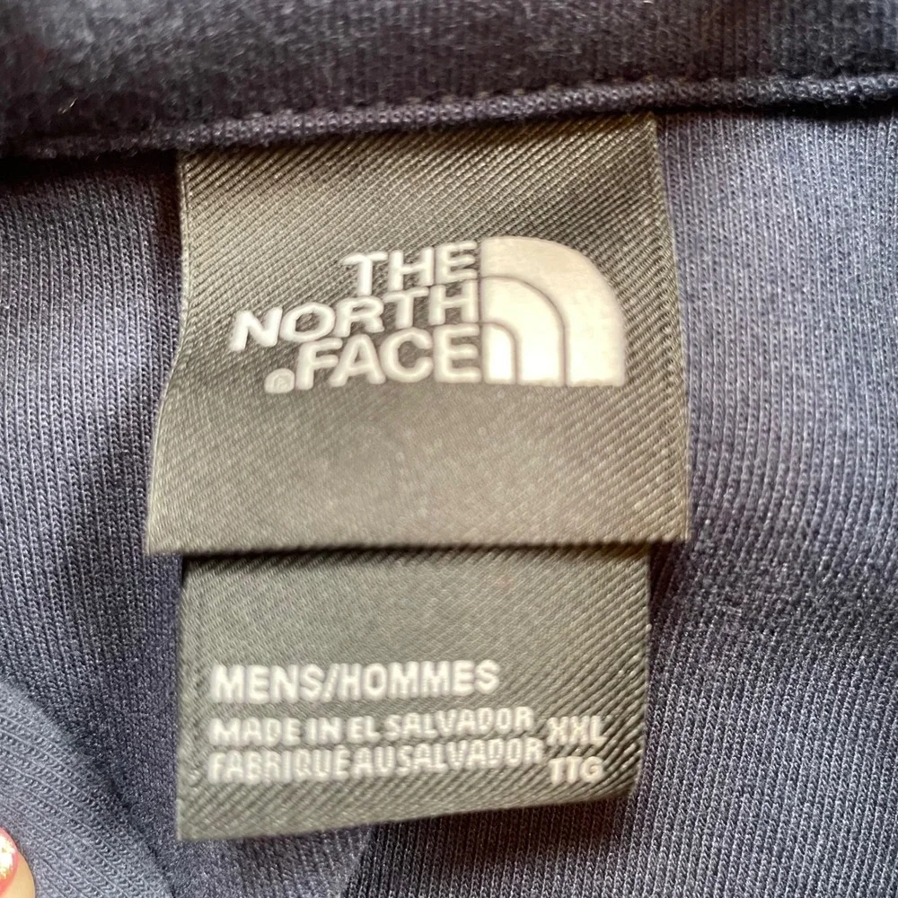 The North Face Mens XXL Navy Black Colorblock Full Zip Water Resistant Hoodie